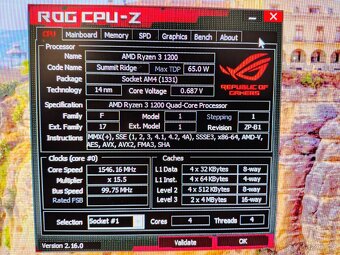 Starší herní počítač Ryzen 3 1200, 4gb, RX550 - 7