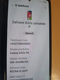 Samsung Galaxy A52s 5G )6/12GB) - VELMI DOBRÝ STAV - 7