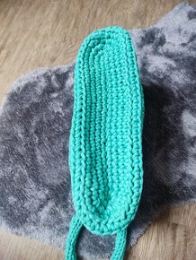 Nová háčkovaná kabelka tyrkysová Stafford - 7