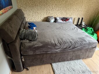 Luxusní elektrická čalouněná postel s polohováním - TOP stav - 7