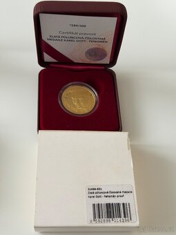 Zlato / sada medaili,mincí Karla Gotta - 7