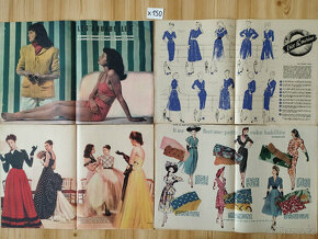 32x starý časopis ELLE 1946 1947 Francie X150 - 7