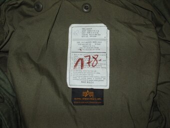 Džípovka Alpha Ind. US Army parka M-65 Made in USA - 7