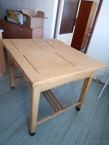 Starožitný rozkládací kuchyňský stůl - 7
