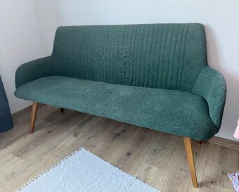 Dubový designový set židlí s lavicí - 7