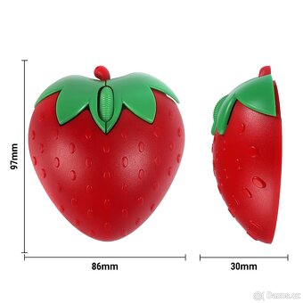 Nová bezdrátová myš ve tvaru jahody – 2.4GHz USB - 7