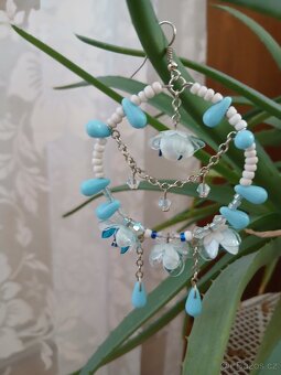 Velké zdobené  kruhy, náušnice bižuterie - 7