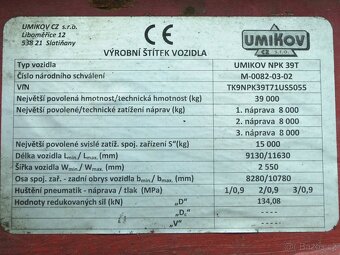 Umikov NPK 39T - návěs pro přepravu dřeva - 7