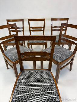 Nádherné prvorepublikové židle po renovaci 6 kusů - 7