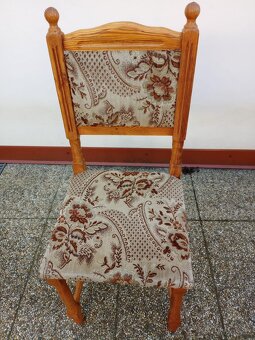 Rustikální jídelní set - lavice, stůl, 2 židle, masívv - 7