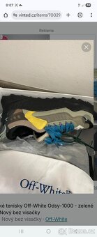 Nízké tenisky Off-White Odsy-1000 - zelené 44·Nový bez visač - 7
