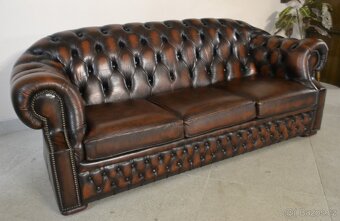 Kožená originál Chesterfield souprava 3+2+1.CENTURION - 7