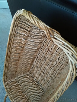 koš na prádlo, starodávný, v pořádku, opečovávaný - 7