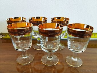 Zlacené skleničky a misky předválečné - 7