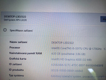 Dell XPS 13 L322X-core i5-4g ram - 7