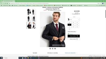 Pánský oblek černý 4dílný NOVÝ vel.54 - 7