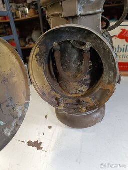 Velká karbidové lampa Bleriot 1900, nález necisteno - 7