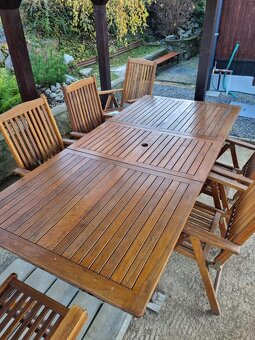 Venkovní set stůl + 6 židlí - 7