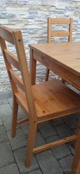 Jídelní dřevěný stůl+4 židle IKEA - 7
