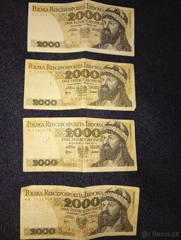 4ks bankovek 2000 polských zlotých - 7