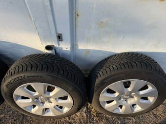 ORIGINÁL ALU KOLA AUDI 5x112 R16 ET37 + ZÁNOVNÍ ZIMNÍ PNEU - 7