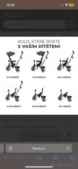 Tříkolka KINDERKRAFT Aston Mystic Green - 7
