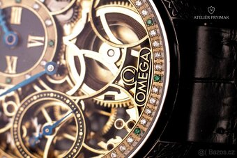 Exkluzivní starožitné skeletové hodinky OMEGA 1915 - 7