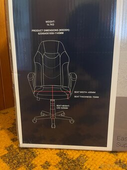 Kancelářská, herní židle ČERNÁ - 7