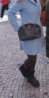 Luxusní Gucci kabelka - originál, černá, zlatý kov - 7