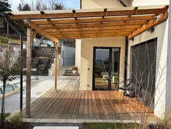 Dřevěná pergola s krytinou 4x3,7 m - 7