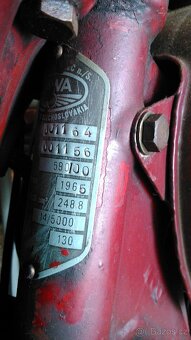 Prodám Jawa 250 Sport, typ 590, r.v.1965, kola 19". - 7