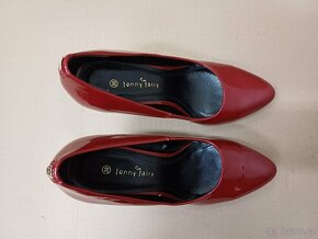 Lakované vínové lodičky vel.38 - 7