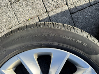 BMW X3 originál ALU kola + zimní pneu 245/50 R18 - 7