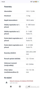 Aku příklepová vrtačka Makita - 7