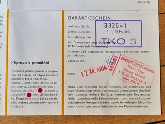 Diaprojektor Malicolor SL, pův. zár. list, rámečky - 7