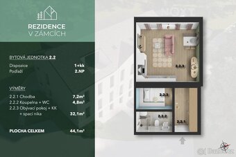 Prodej byt 1+kk, 44㎡ - 7
