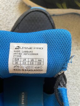 Černé botasky Alpine Pro, vel. 35 - 7