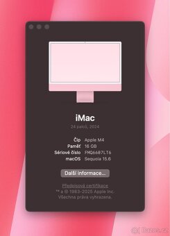 iMac 24 M4 16GB RAM/512GB SSD růžová/10 CPU/GPU - 7