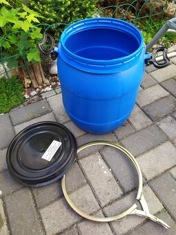 Plastové sudy, barely na vodu, kvas, obilí, IBC nádrž 1000 l - 7
