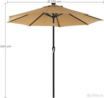 Nový slunečník s LED osvětlením 270245 cm - 7