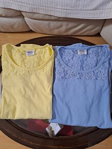 Dámské halenky 2 ks s krajkou vel. XL, zn. ElleNor - 7