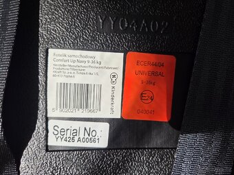 Autosedačka KINDERKRAFT Comfort Up Navy 9-36 kg - 7