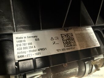 Kompletni airbagova sada + palubni deska - Audi A7 - 7