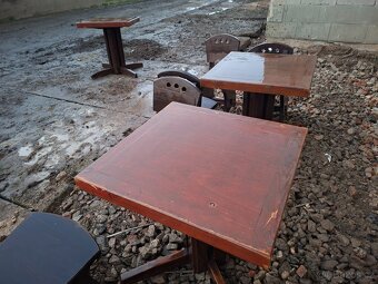 Masivní stůl a židle - 7