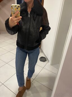 Koženková biker bunda nová- H&M - 7