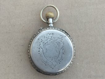 Starožitné dvoupláštové stříbrné zdobené kapesní hodinky. - 7
