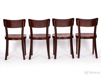Kvalitní jídelní židle original THONET, ořech, 4 kusy. - 7