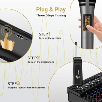 Bezdrátové mikrofony Tonor tw 320 - 7