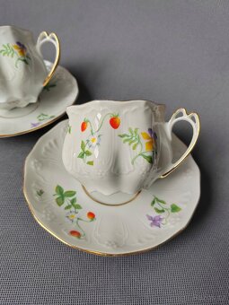Porcelánová čajová sada šálků s podšálkem Moritz Zdekauer - 7