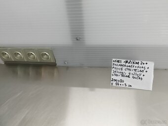 Nerezový stůl kuchyňský, dvířka, police, zásuvky 230V, 200cm - 7